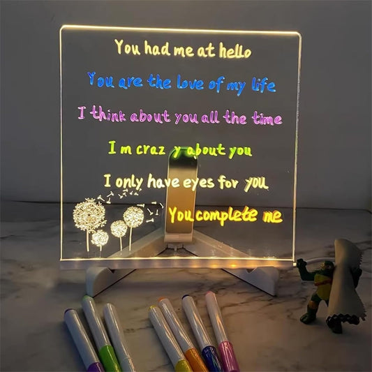 Transparent Neon Message Drawing Board Kit