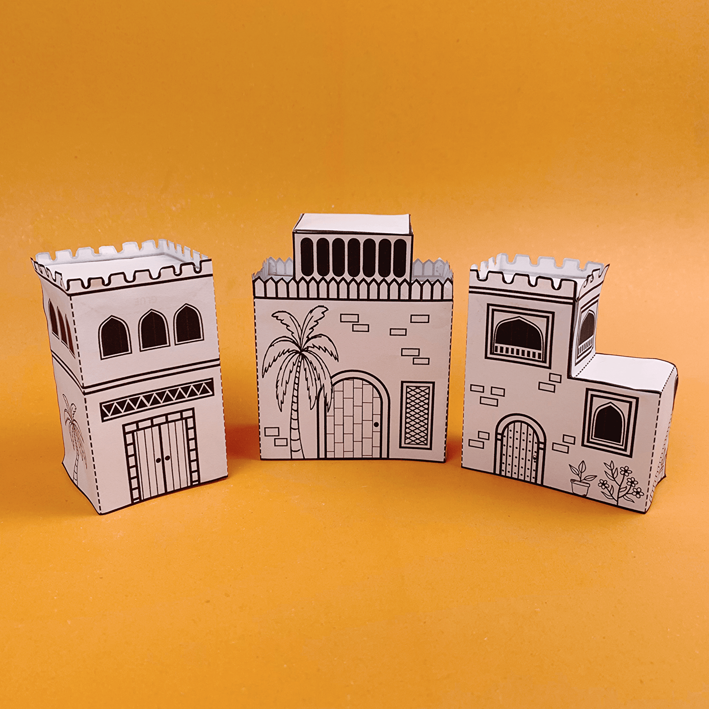 Arabian-style desert paper houses