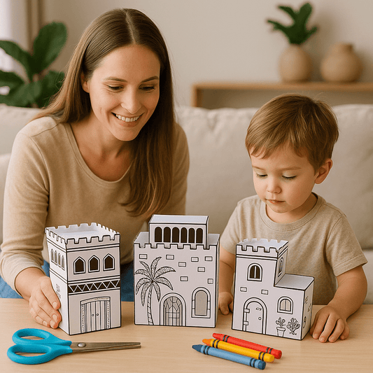Arabian Desert paper houses craft set