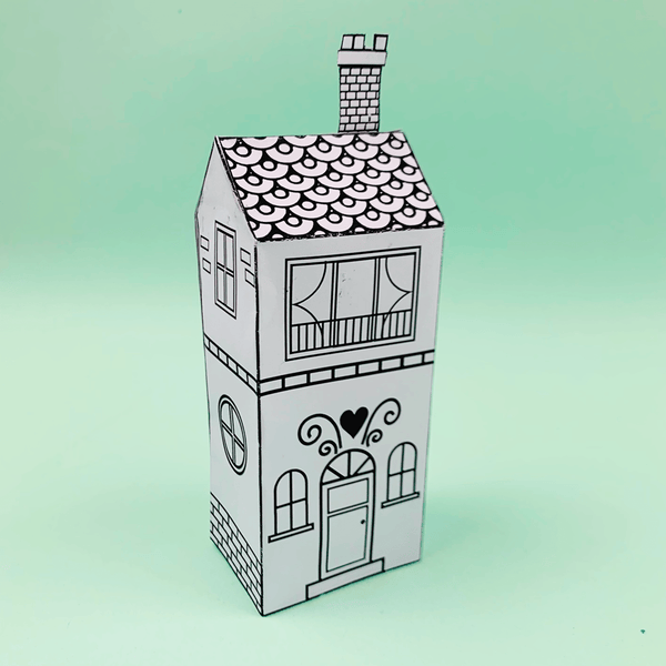 Colorful 3D Townhouses Craft