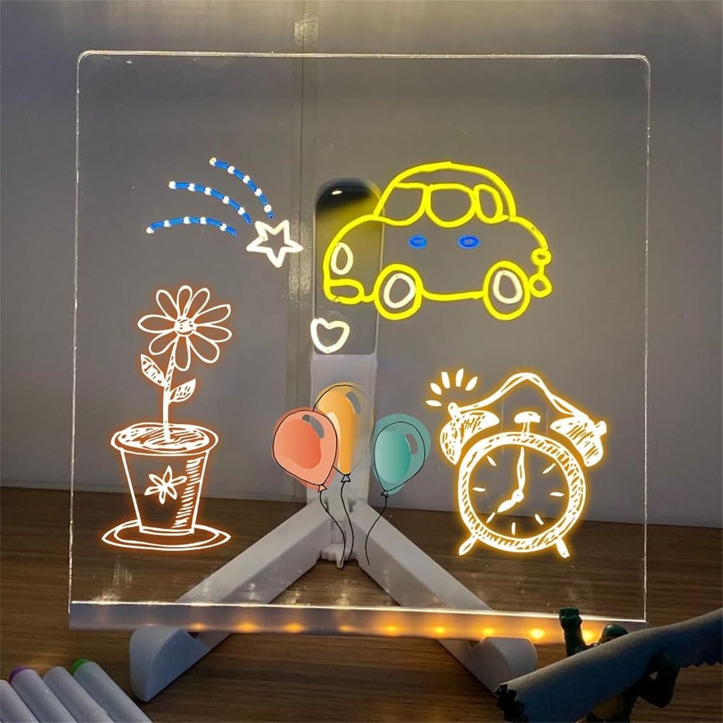 Transparent Neon Message Drawing Board Kit
