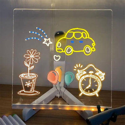 Transparent Neon Message Drawing Board Kit
