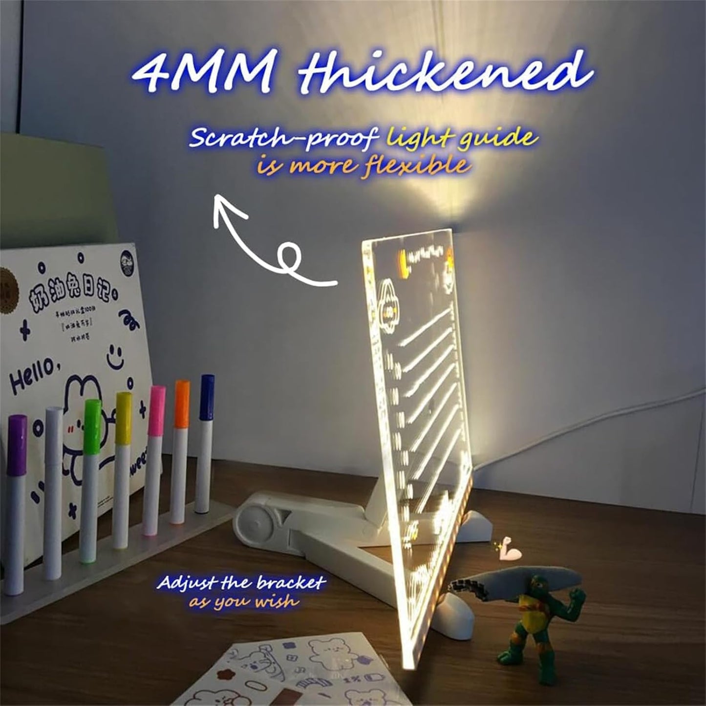 Transparent Neon Message Drawing Board Kit