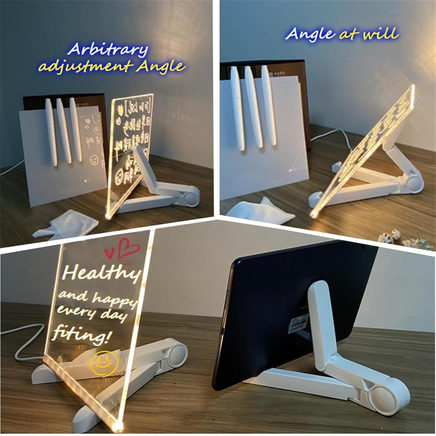 Transparent Neon Message Drawing Board Kit