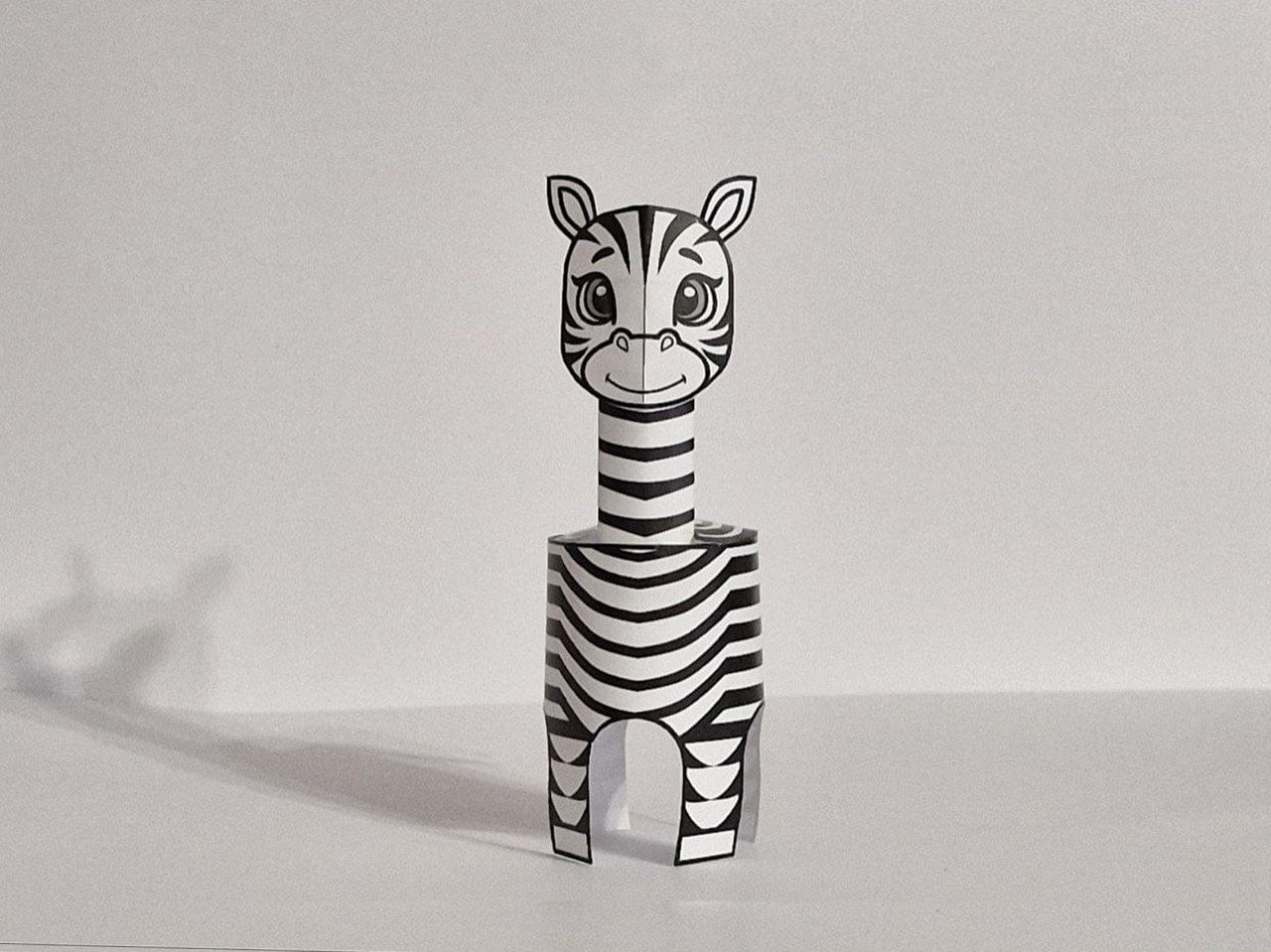 Easy-to-make printable jungle animal figures

