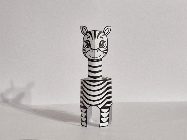 Easy-to-make printable jungle animal figures

