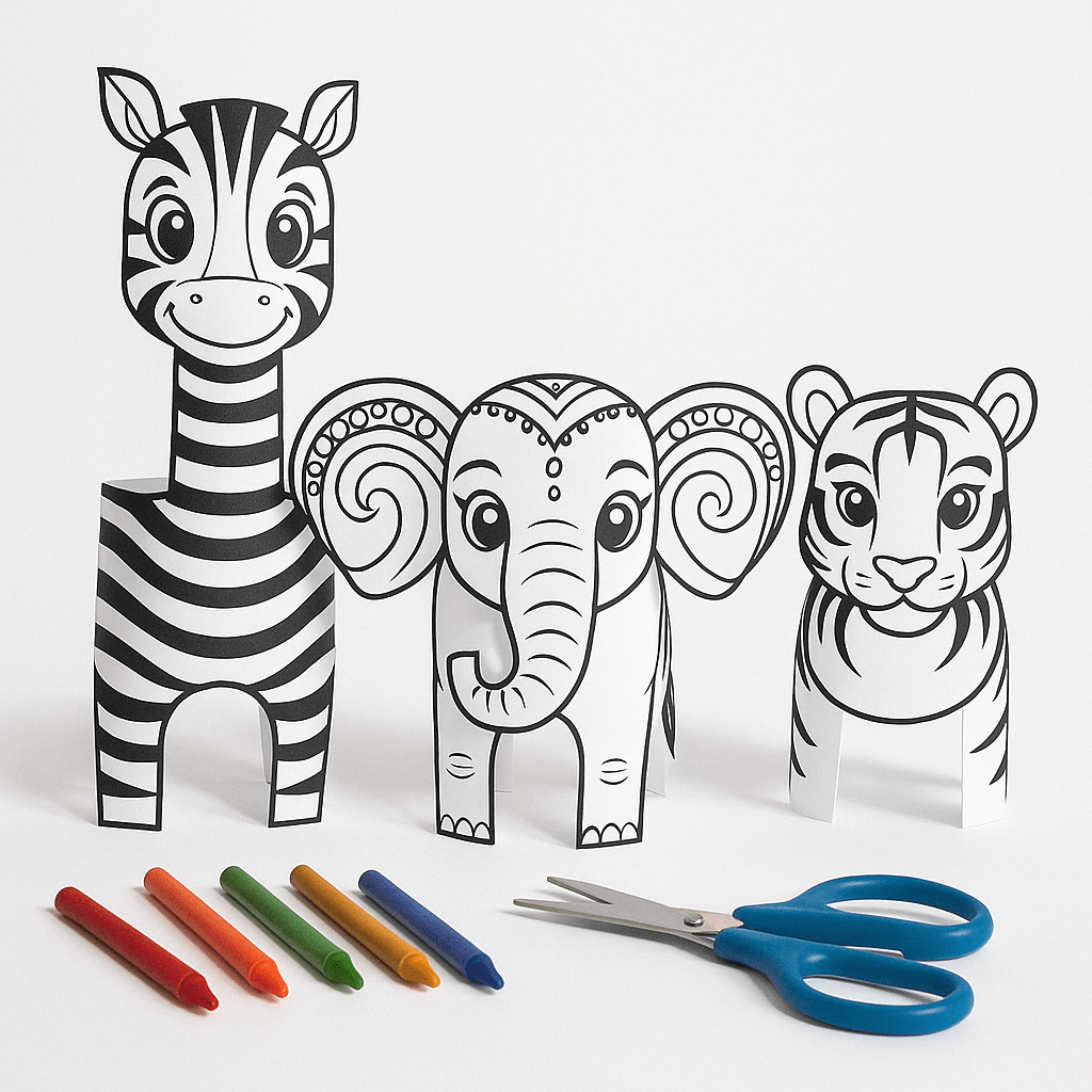 Printable 3D Jungle Animals 