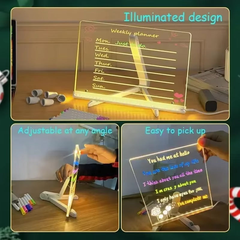 Transparent Neon Message Drawing Board Kit