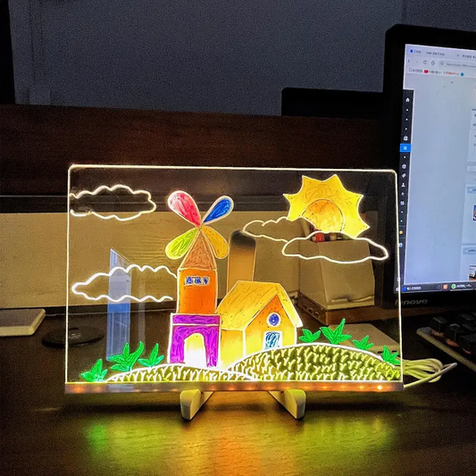 Transparent Neon Message Drawing Board Kit